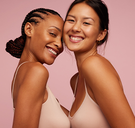 two women smilling